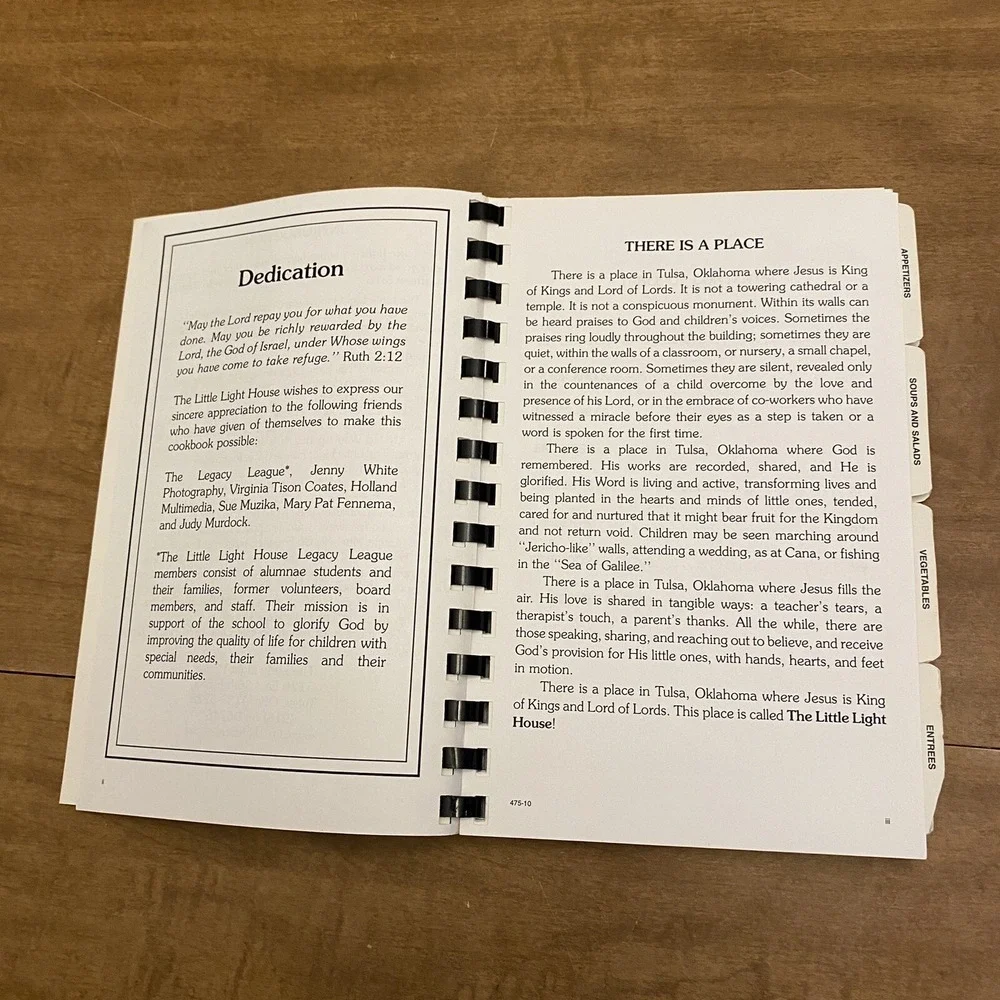 Little Light House Cookbook Tulsa Oklahoma Local Spiral Community Cookbook